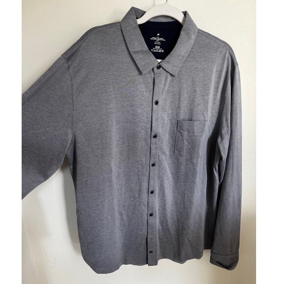 Fabletics Dash Men's Button Up Shirt Blue Size XXL Dress Shirt Athleisure 2XL - Picture 1 of 7